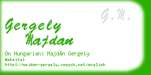 gergely majdan business card