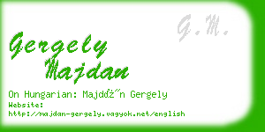 gergely majdan business card